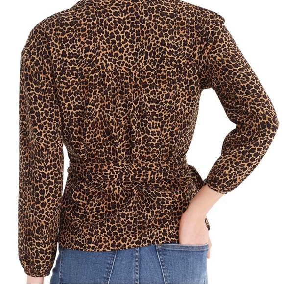 NWT | J. Crew | Leopard Wrap Blouse | Size Medium - Picture 3 of 7